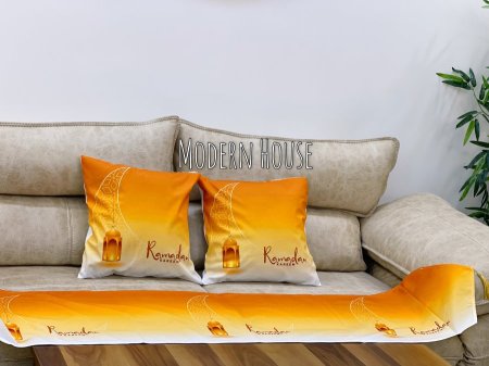 مفرش رمضان رنر طويل + ٢ وجه قرنة